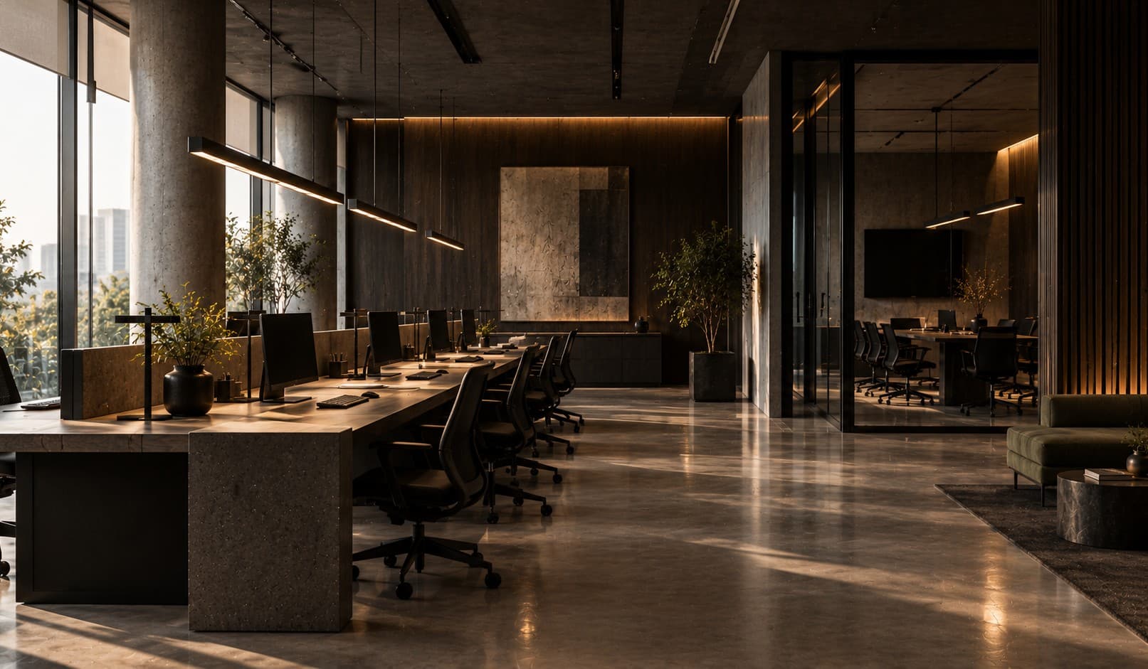Co-working Offices interior — h-aesthetic studio