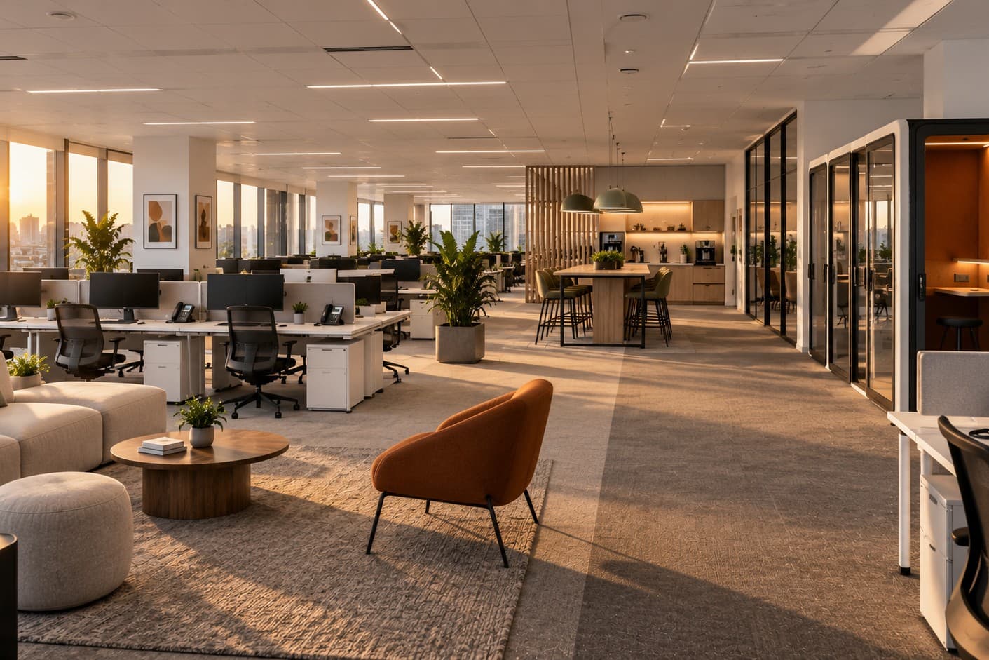 Modern commercial office interior