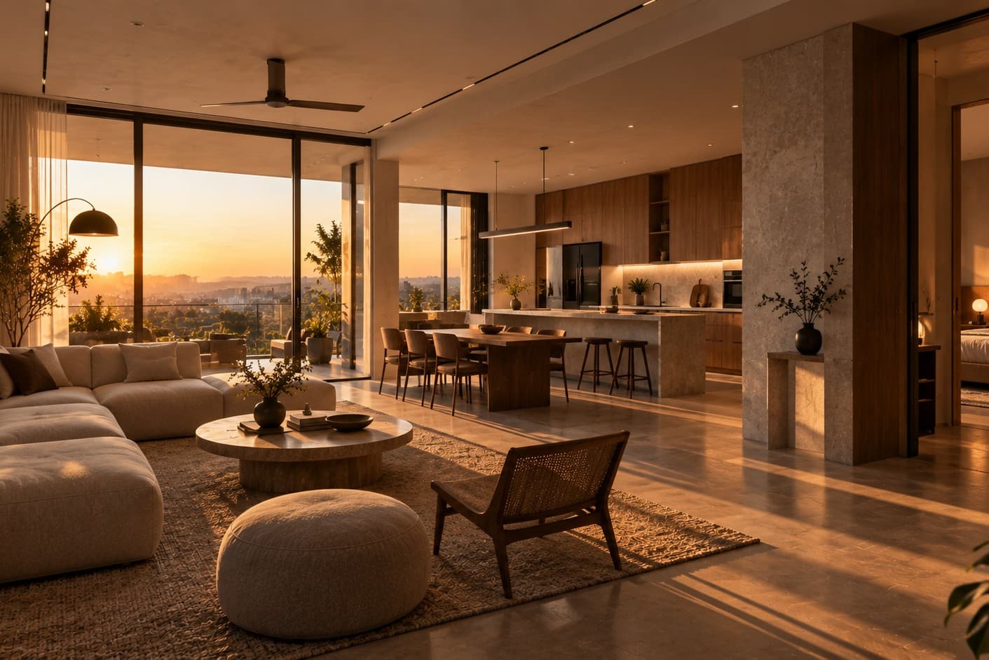 Minimalist residential living space